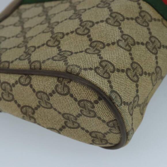 GUCCI GG Supreme Web Sherry Line Clutch Bag Pvc Beige 89 01 012 - Picture 14 of 16
